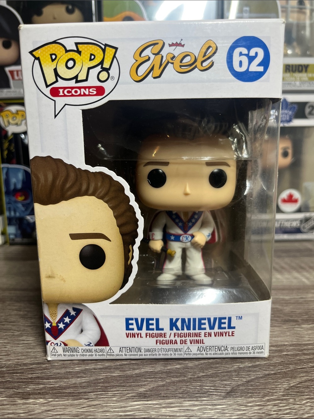 Funko Evel Knievel Pop! Vinyl Figure - White, Blue, Red